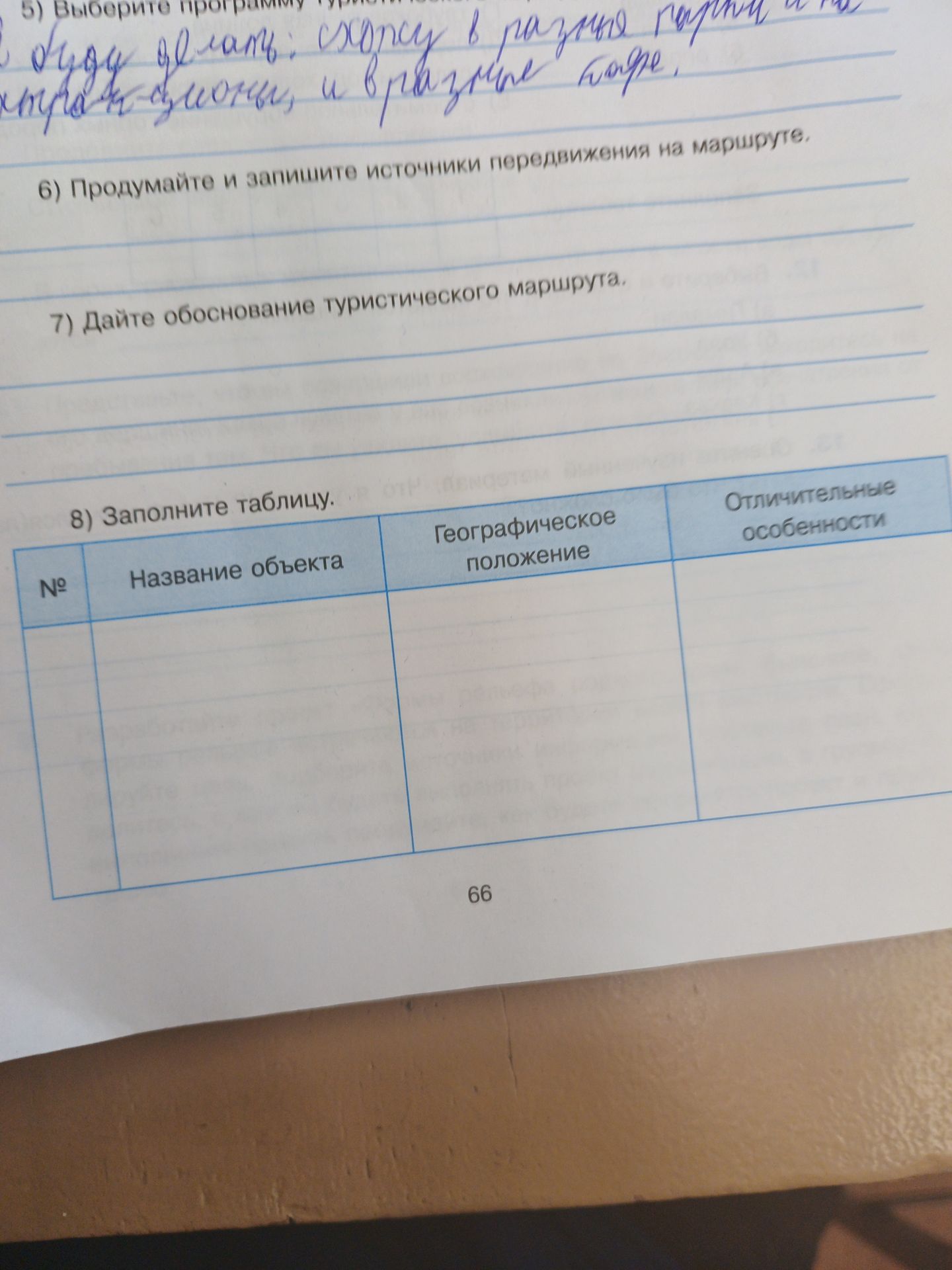 Фото задания: 7) Дайте обоснование туристического маршрута.
