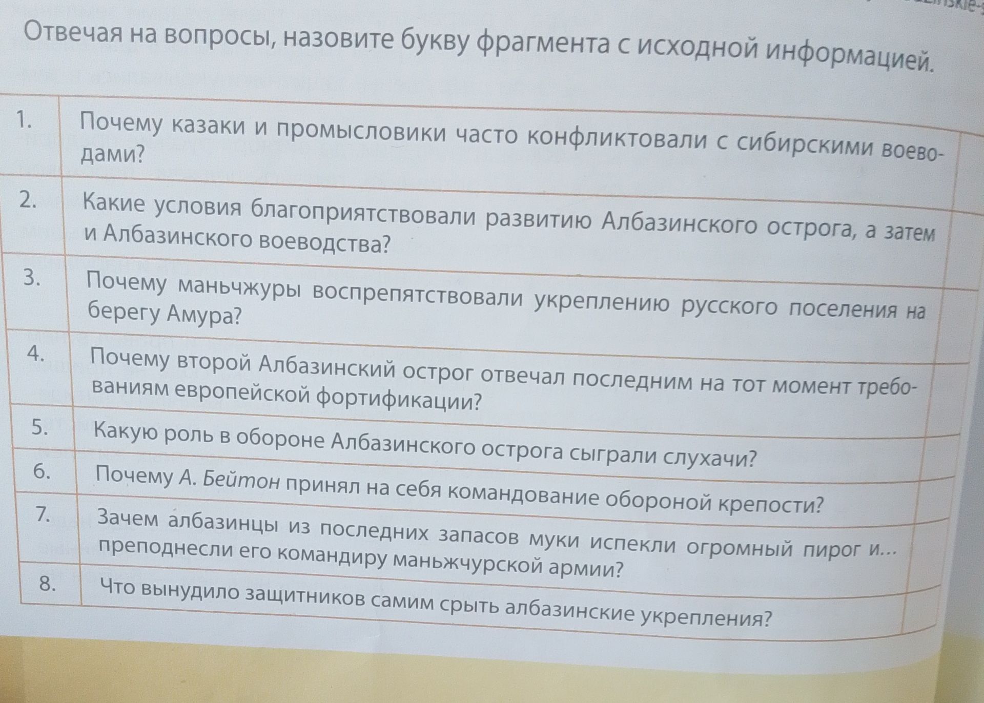 Фото задания: Какую роль в обороне Албазинского острога сыграли слухачи?