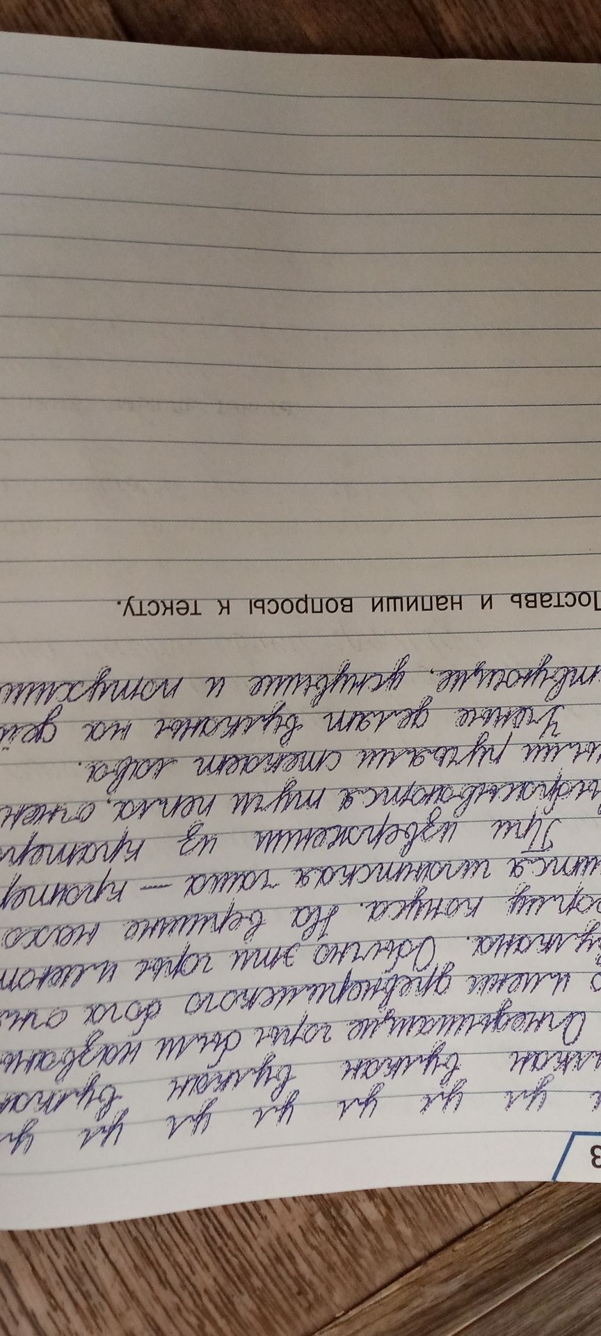 Фото задания: Поставь и напиши вопросы к тексту.