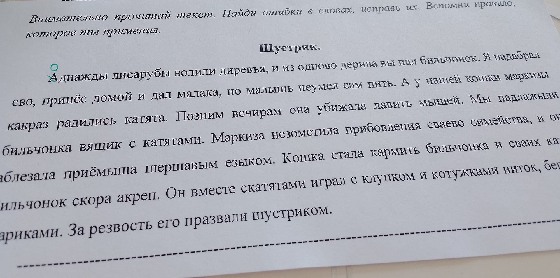 Фото задания