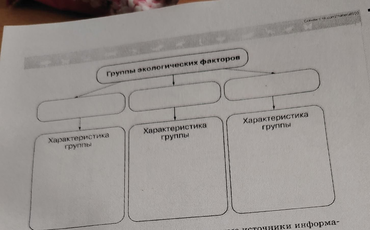 Фото задания: Группы экологических факторов