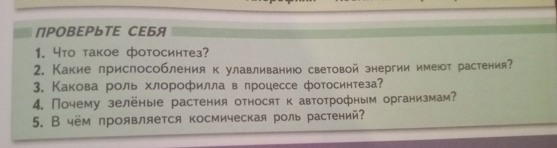 Фото задания: 1. Что такое фотосинтез?