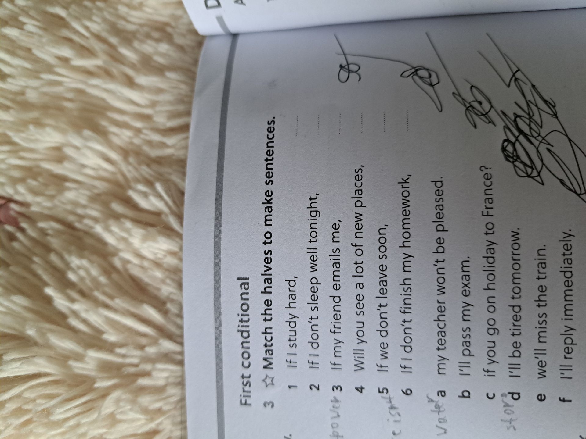 Фото задания: Match the halves to make sentences. First conditional