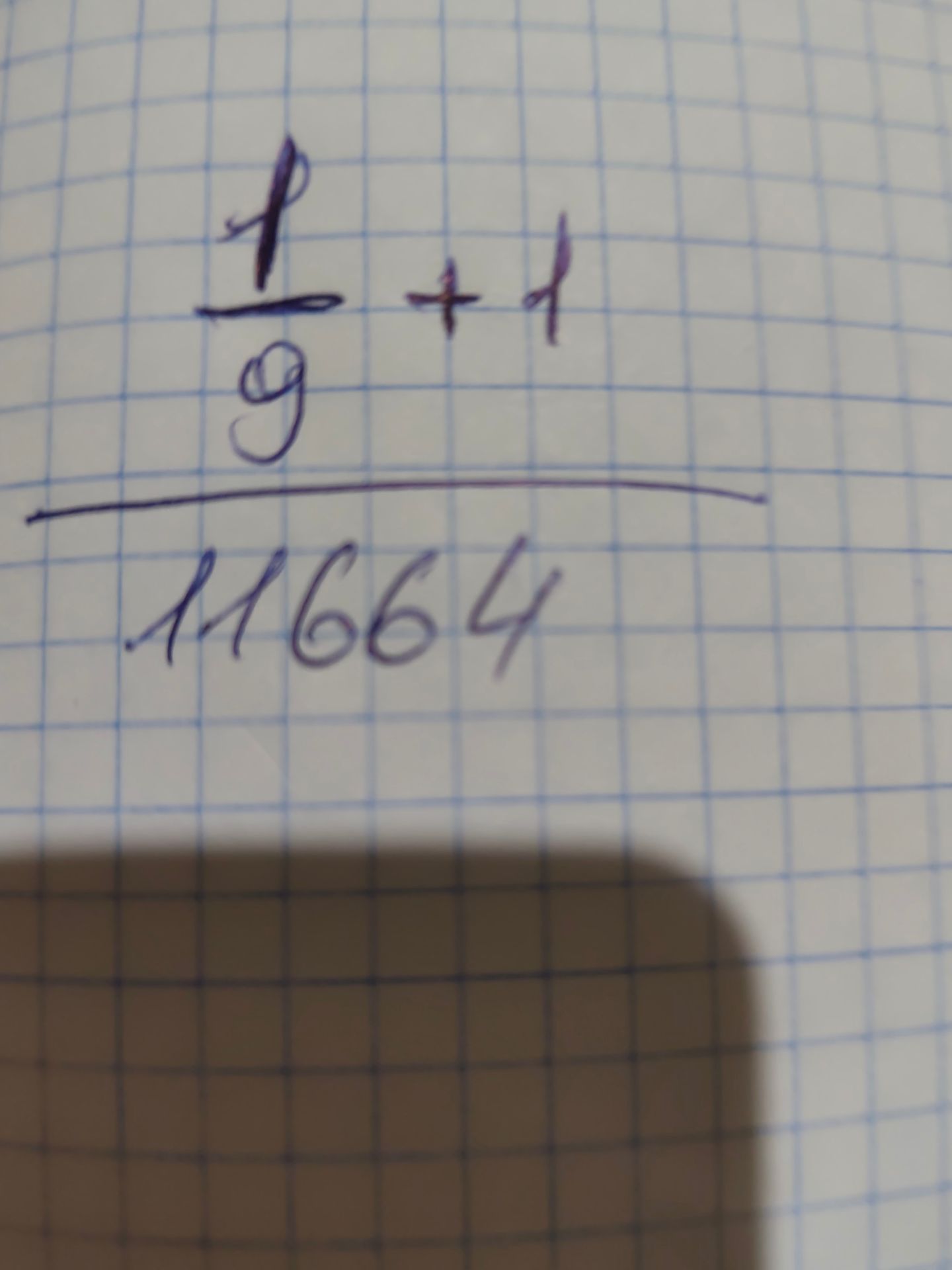 Фото задания: Calculate the expression: \(\frac{1}{9} + 1\) / 11664