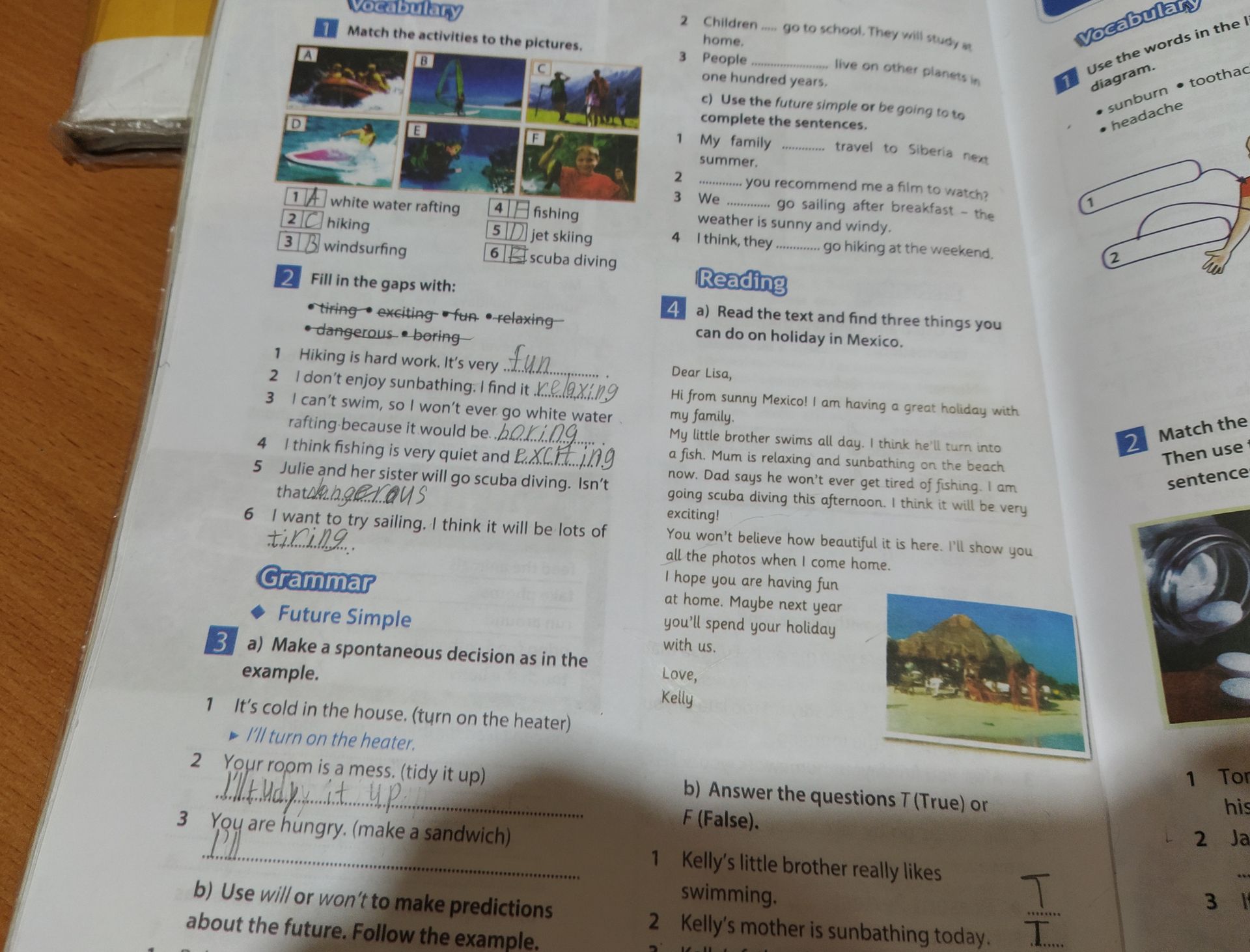 Фото задания: 1 Use the words in the diagram.