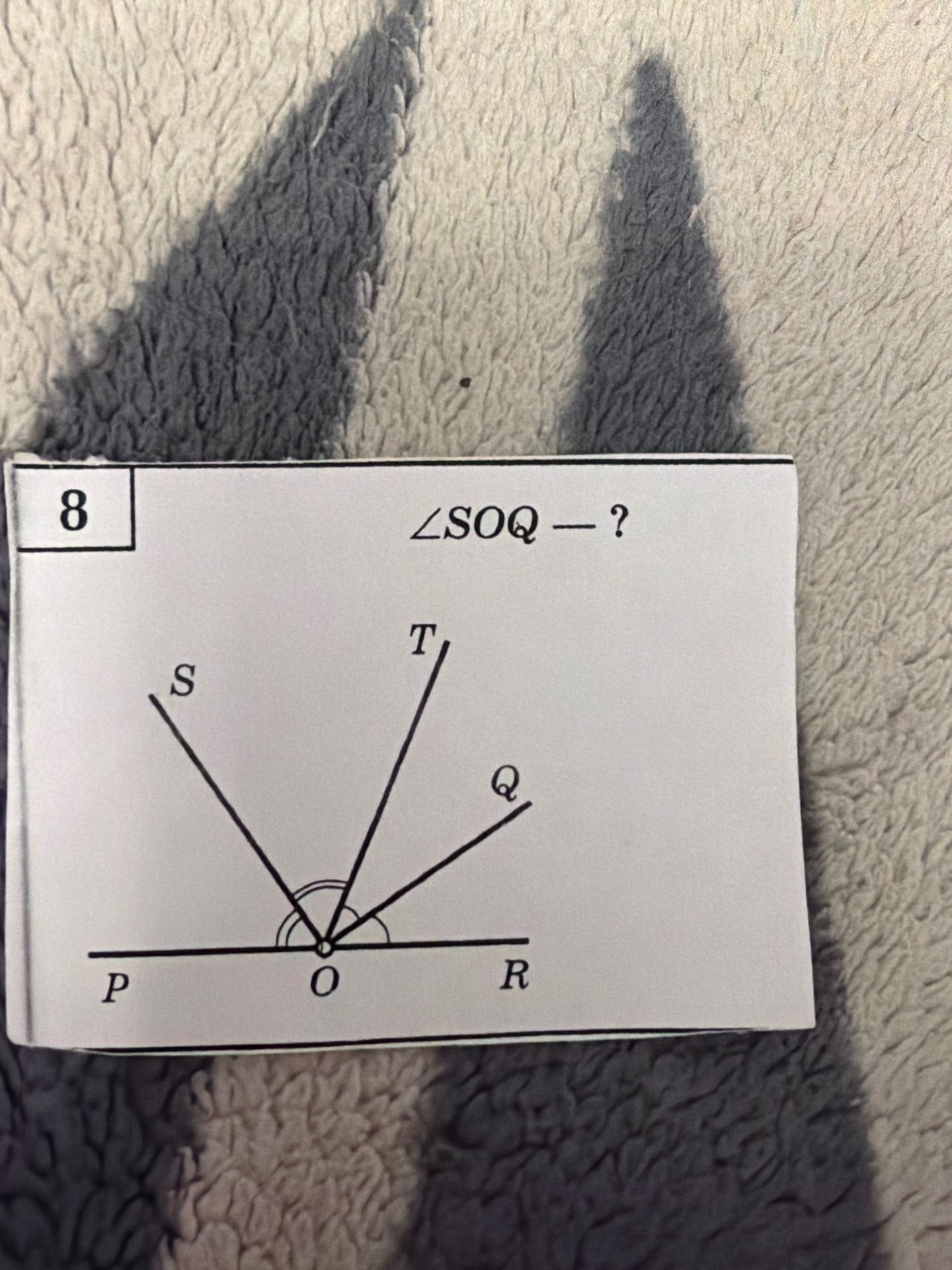 Фото задания: 8 \(\angle\) SOQ - ?