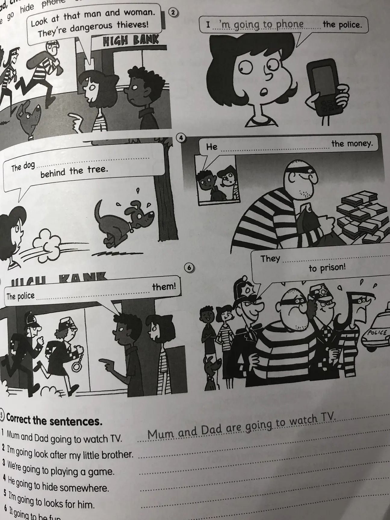Фото задания: Fill in the gaps in the sentences based on the images.