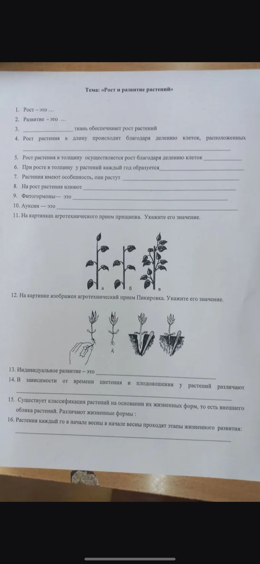 Фото задания: 1. Рост – это ...