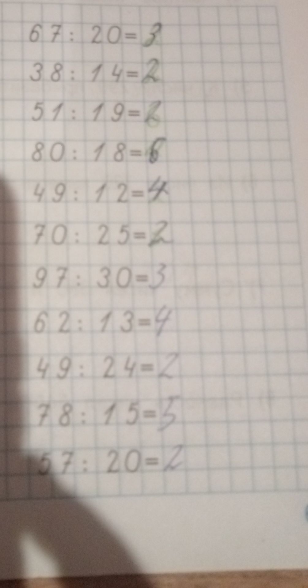 Фото задания: 78:15=5