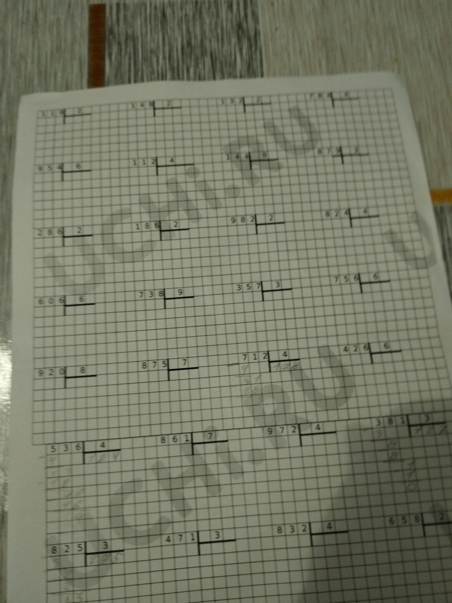 Фото задания: Complete the given number grid.