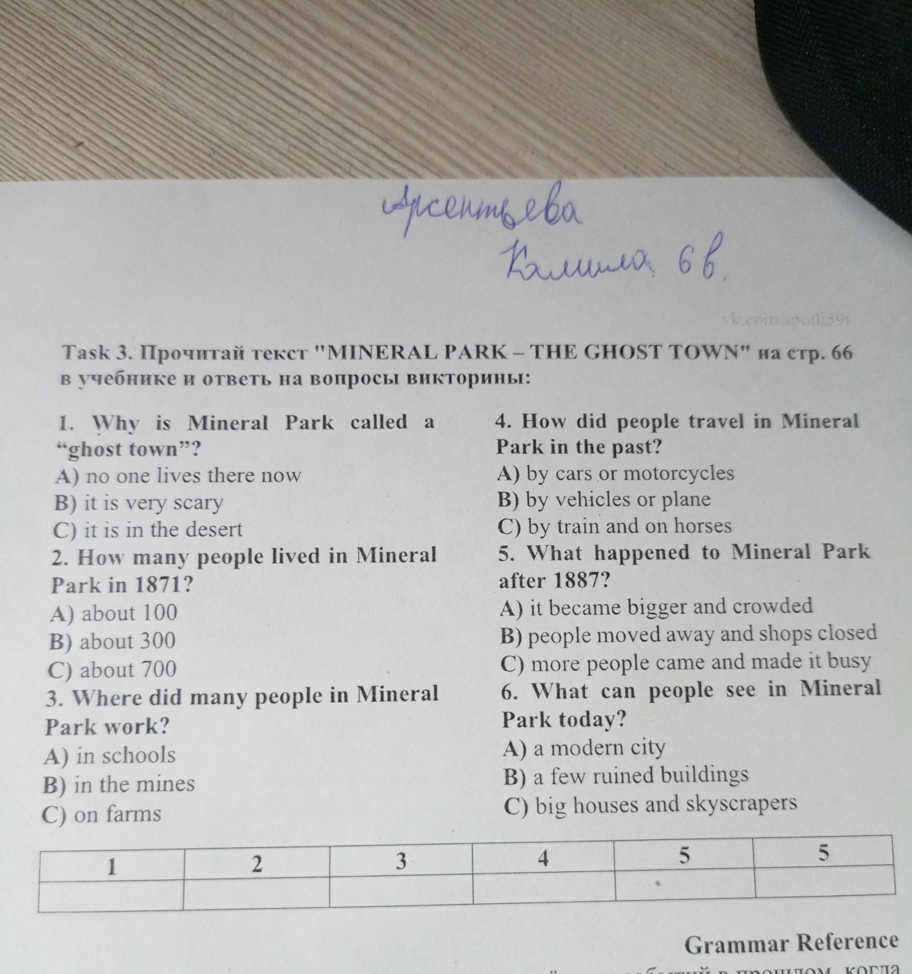 Фото задания: 4. How did people travel in Mineral Park in the past?
