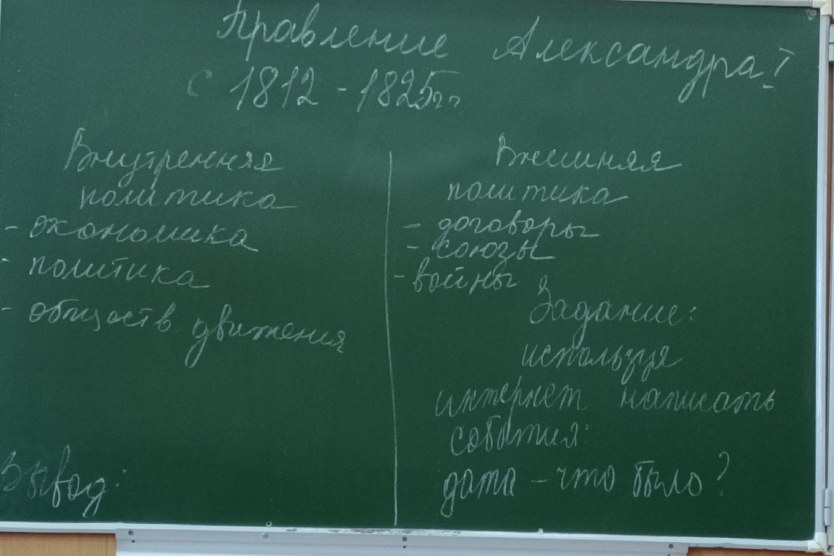 Фото задания: Правление Александра? с 1812 - 1825гг