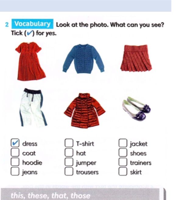 Фото задания: Look at the photo. What can you see? Tick (✓) for yes.