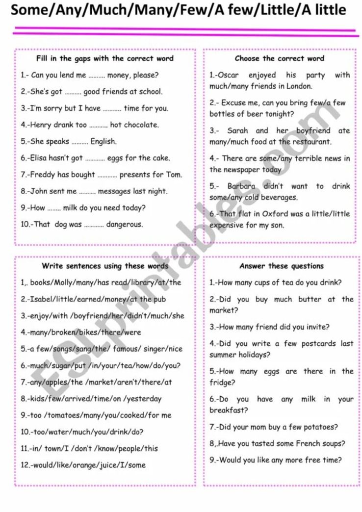 Фото задания: Write sentences using these words.