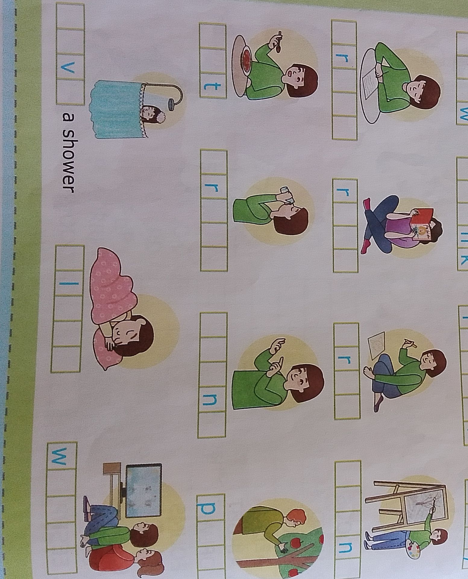 Фото задания: What are the missing letters in the words?