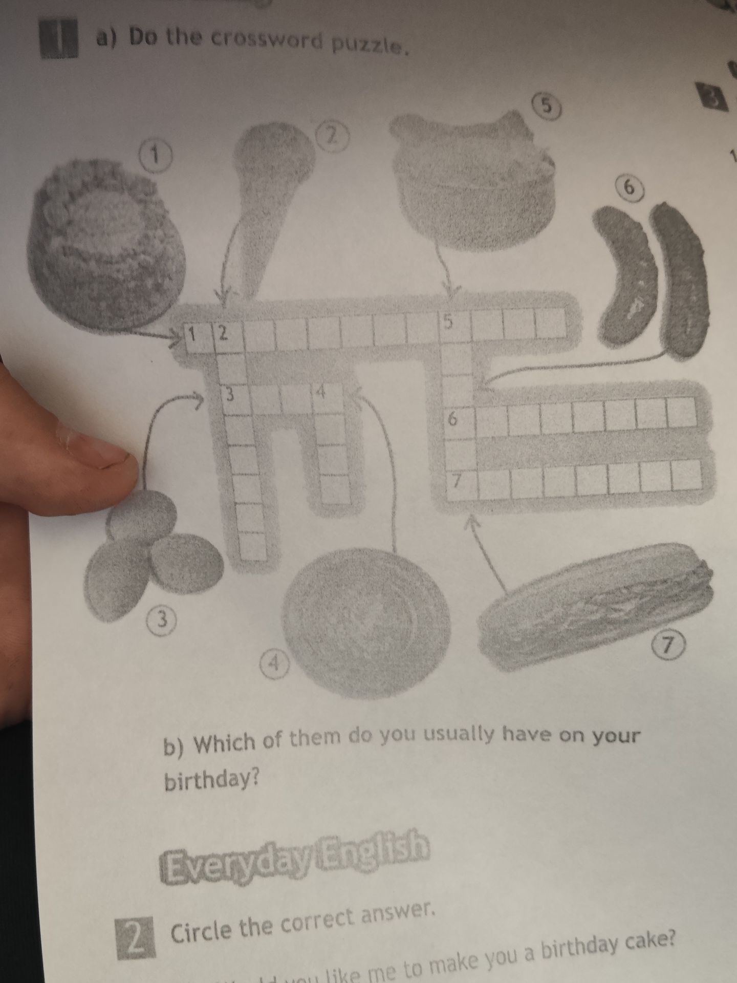Фото задания: Which of them do you usually have on your birthday?