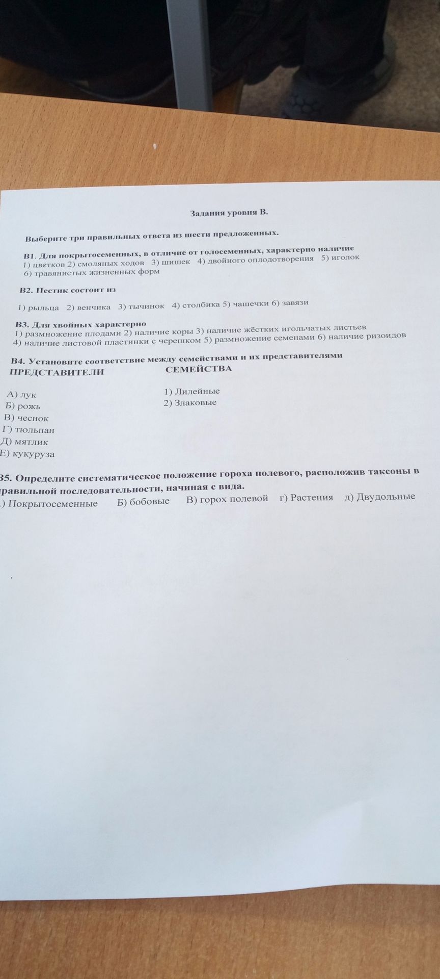 Фото задания: 35. Определите систематическое положение гороха полевого, расположив таксоны в правильной последовательности, начиная с вида.…