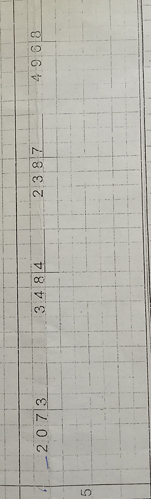 Фото задания: The user provided an image with handwritten numbers and grid lines. The task is to extract and present this data in a…