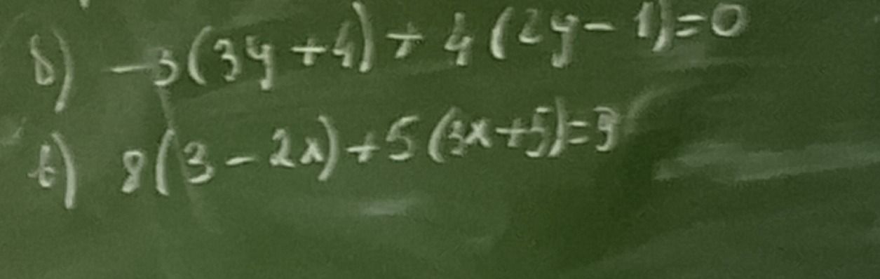 Фото задания: 6) 8(3-2x) + 5(3x+5) = 3