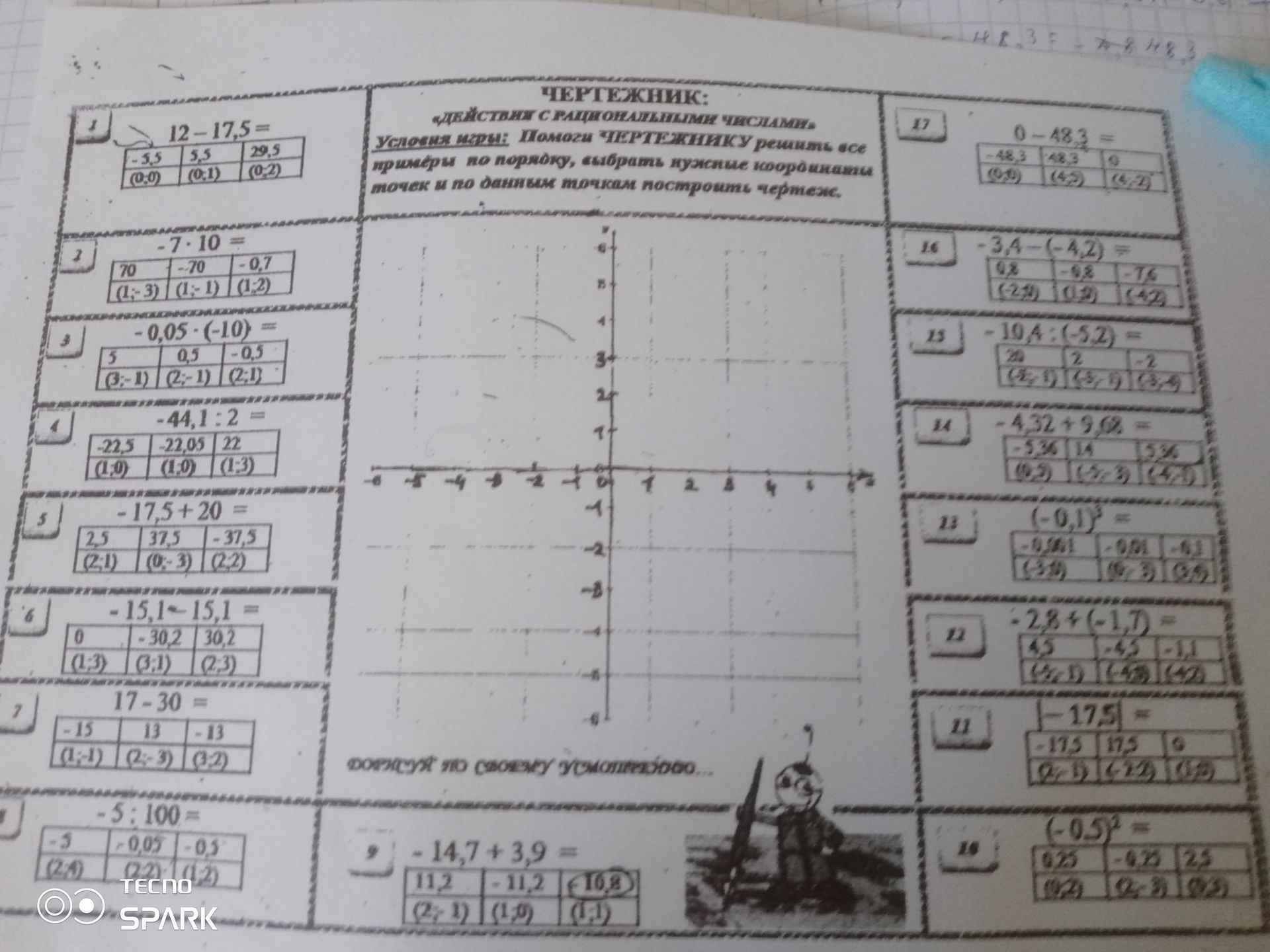 Фото задания: (-0.5)²=