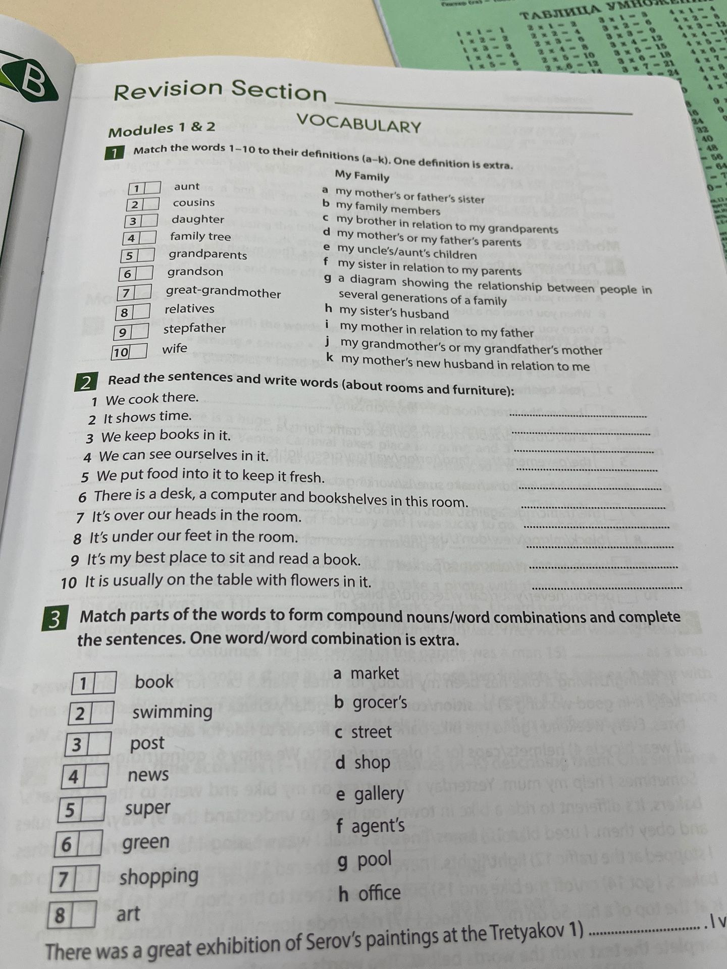 Фото задания: 3 Match parts of the words to form compound nouns/word combinations and complete the sentences. One word/word combination…