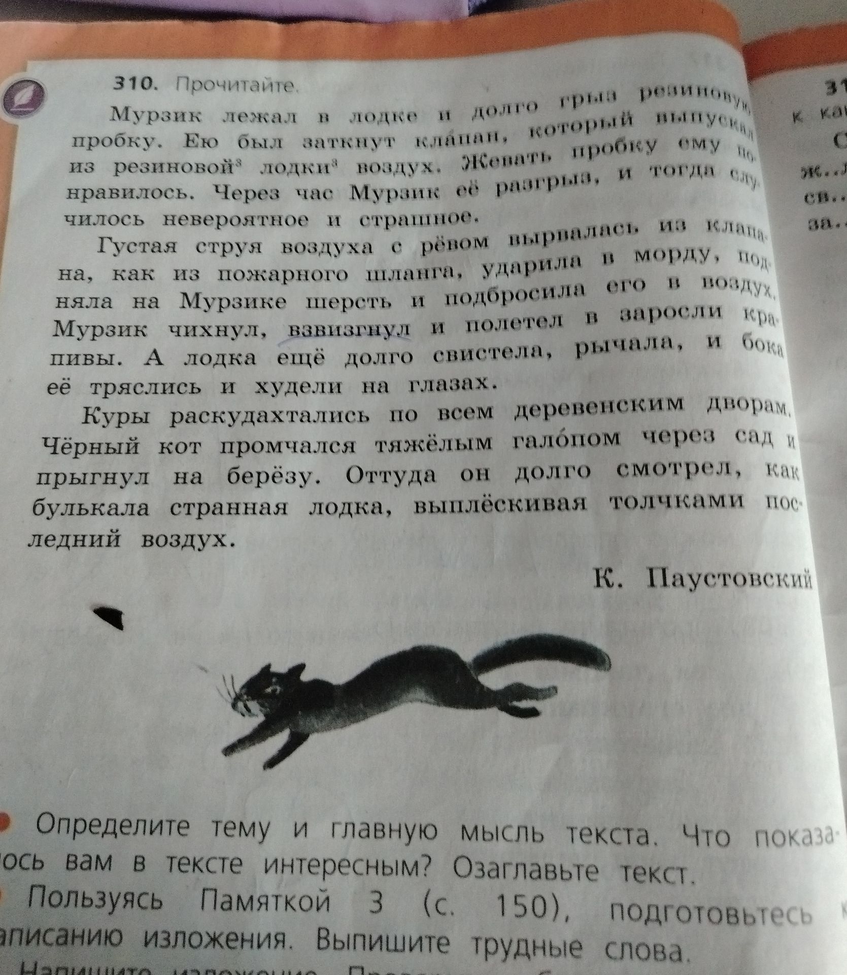 Фото задания: Определите тему и главную мысль текста. Что показалось вам в тексте интересным? Озаглавьте текст. Пользуясь Памяткой 3 (с.…