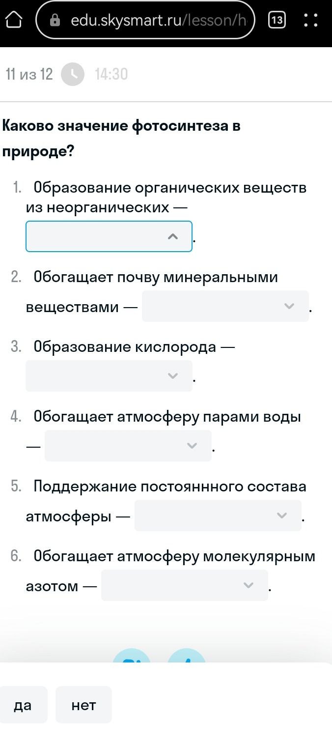 Фото задания: Каково значение фотосинтеза в природе?