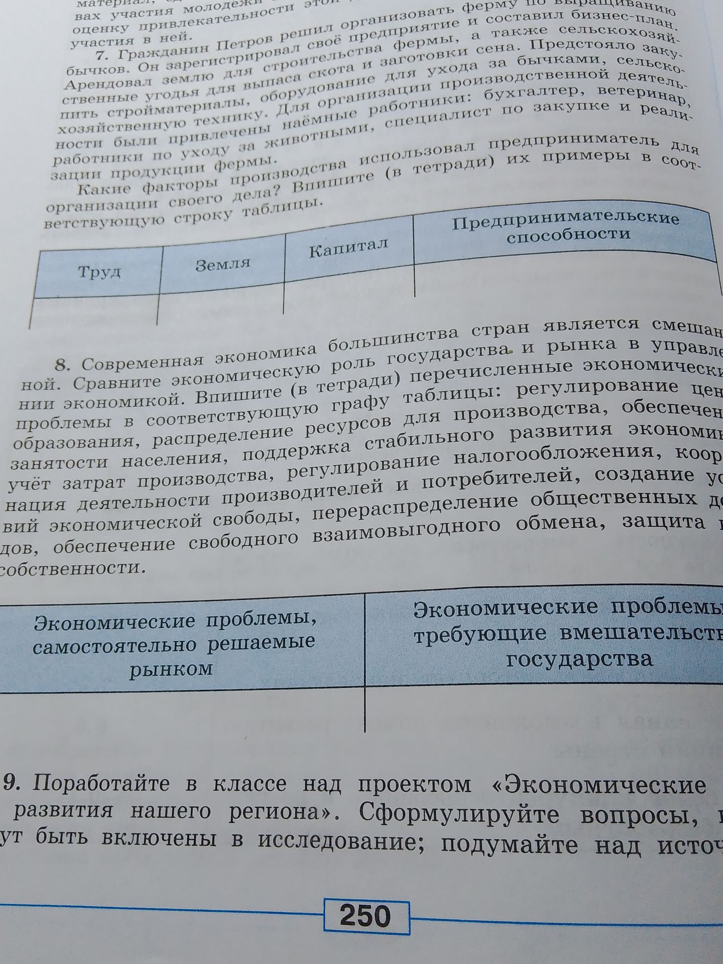 Фото задания: 8. Современная экономика большинства стран является смешанной. Сравните экономическую роль государства и рынка в управлении…