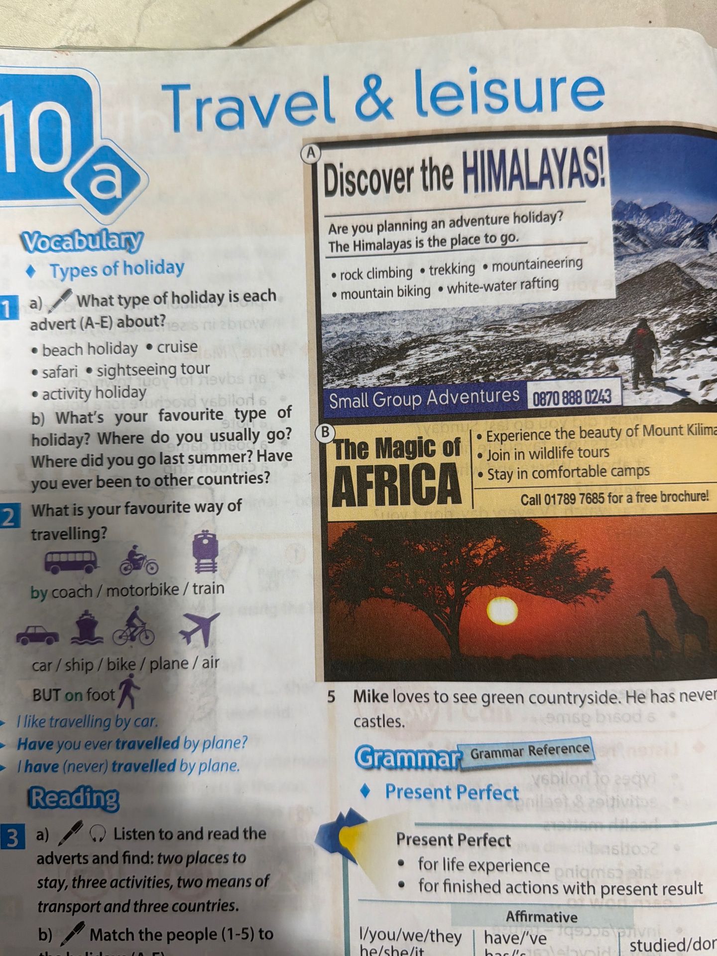 Фото задания: 2 What is your favourite way of travelling?