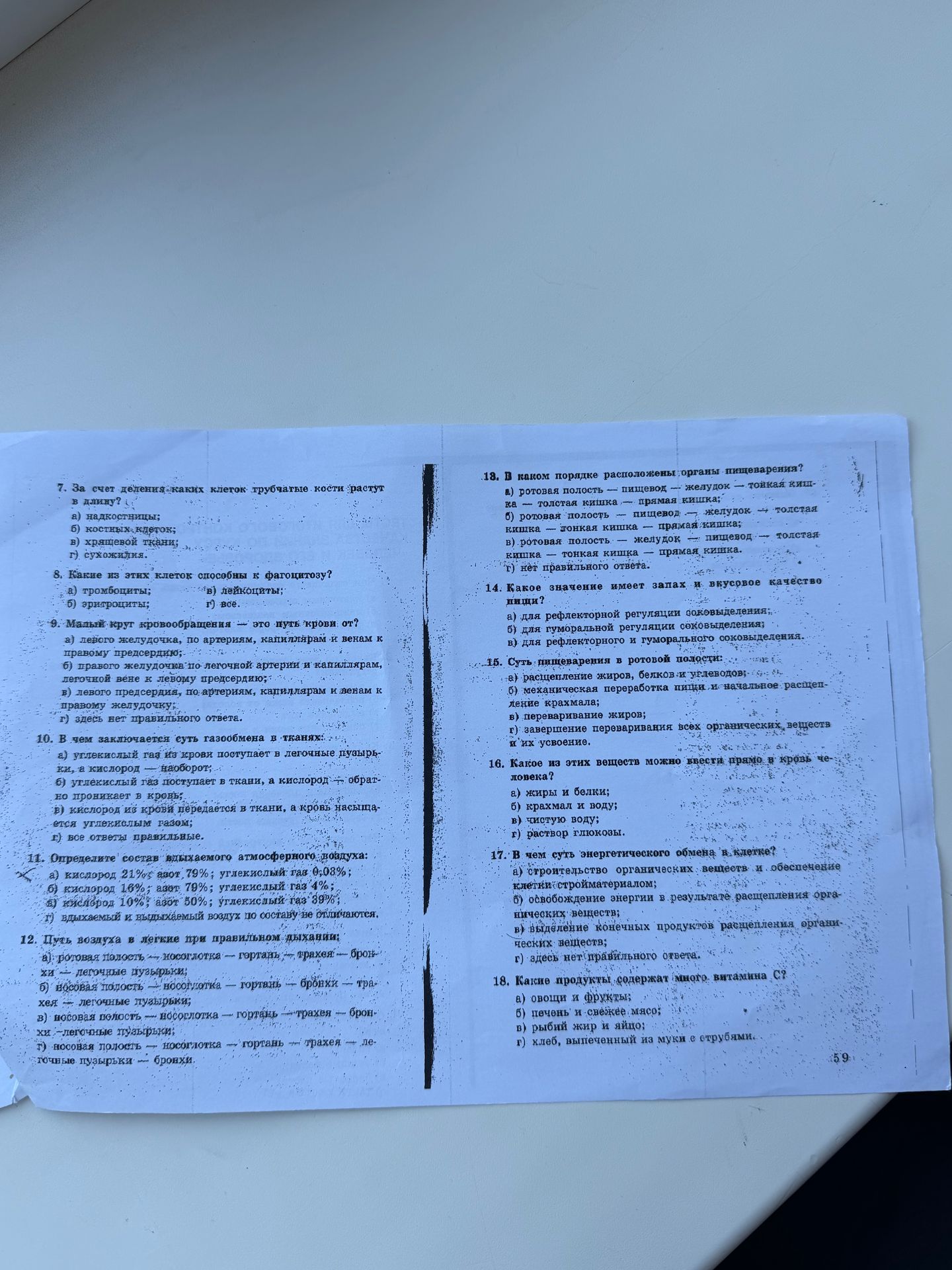 Фото задания: 10. В чем заключается суть газообмена в тканях: