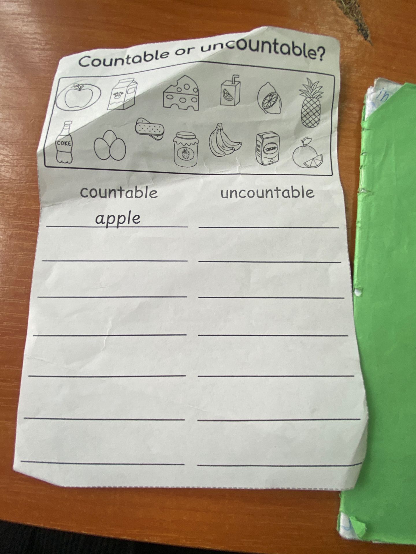 Фото задания: Countable or uncountable?