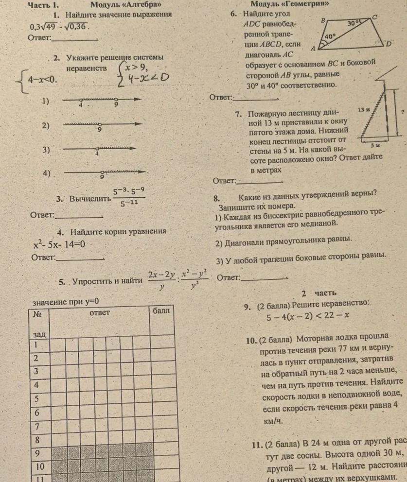 Фото задания: 2. Укажите решение системы неравенств {4-x<0, x>9}