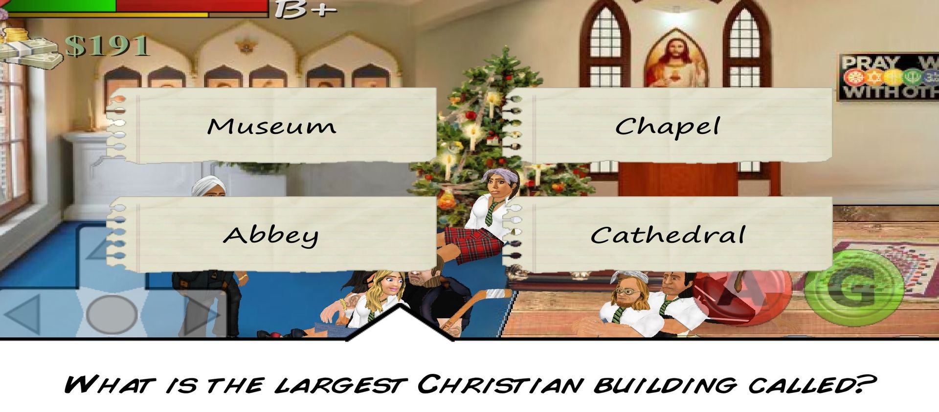 Фото задания: WHAT IS THE LARGEST CHRISTIAN BUILDING CALLED?