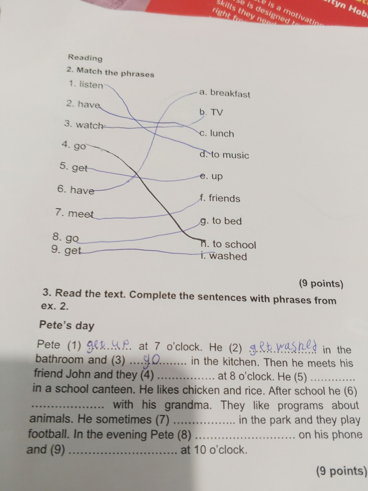Фото задания: Reading 2. Match the phrases