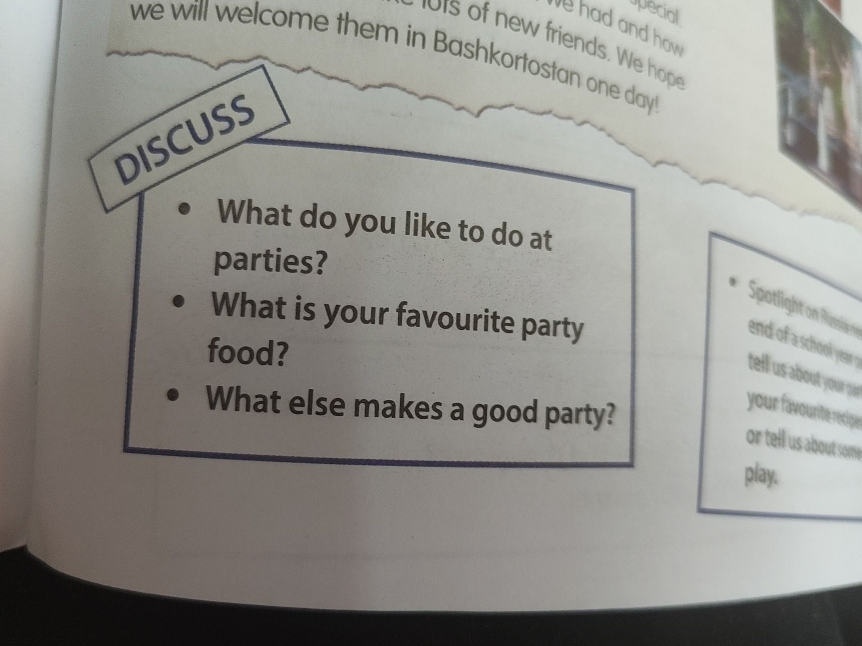 Фото задания: What do you like to do at parties?