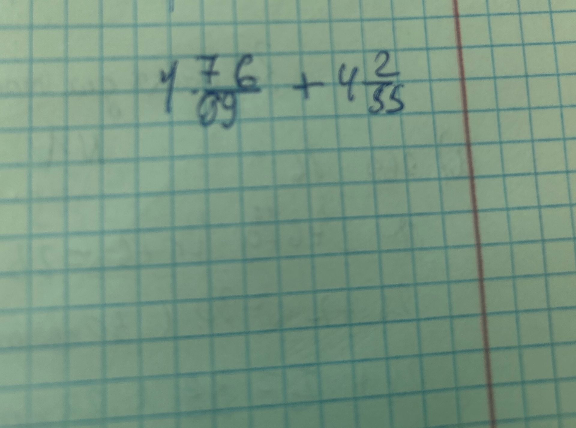 Фото задания: Solve the following problem: 1 7/9 + 4 2/35