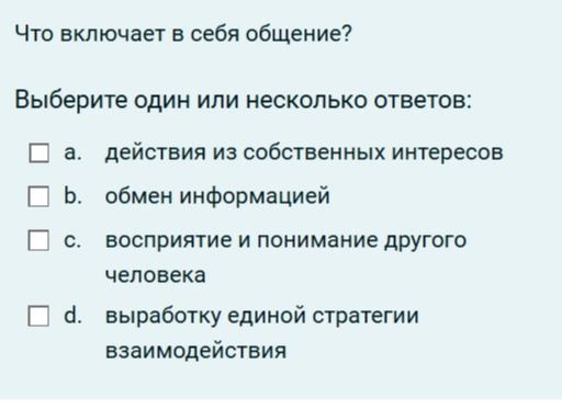 Фото задания: Что включает в себя общение?