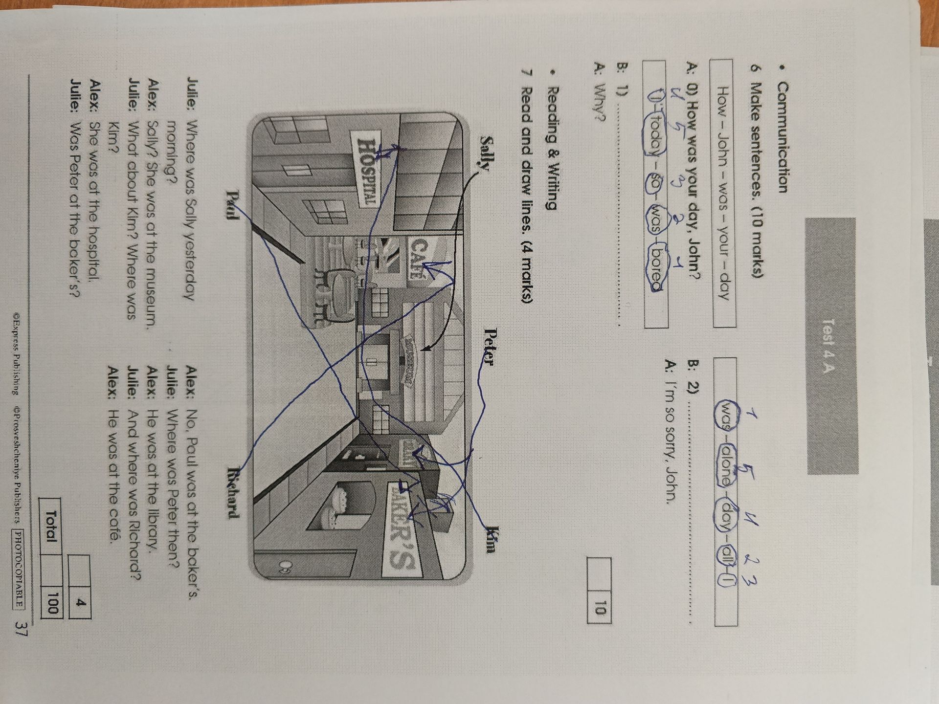 Фото задания: 6. Make sentences. (10 marks)