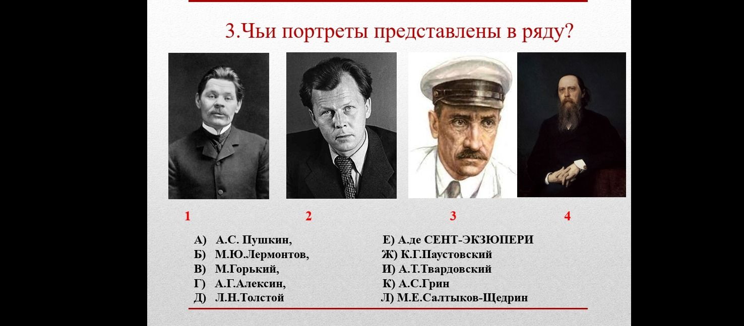 Фото задания: 3. Чьи портреты представлены в ряду?