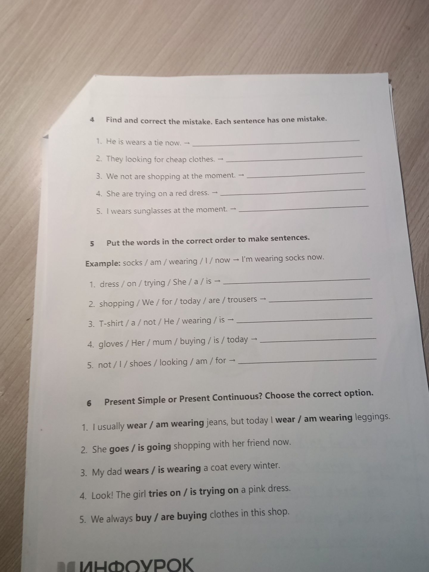 Фото задания: 4. Find and correct the mistake. Each sentence has one mistake.