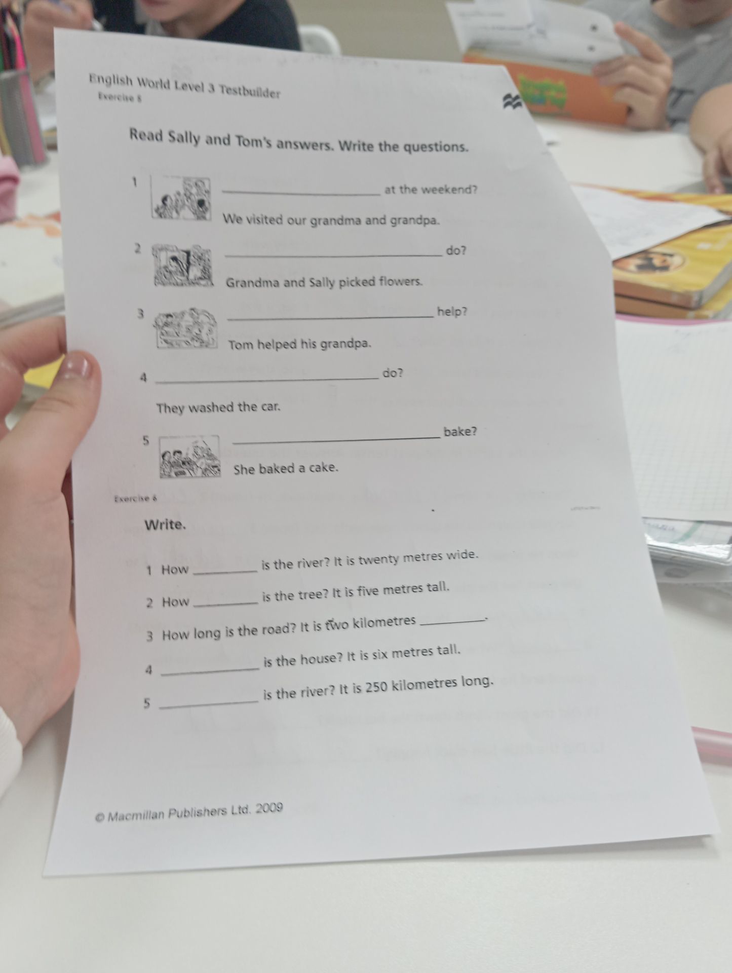 Фото задания: Read Sally and Tom's answers. Write the questions.