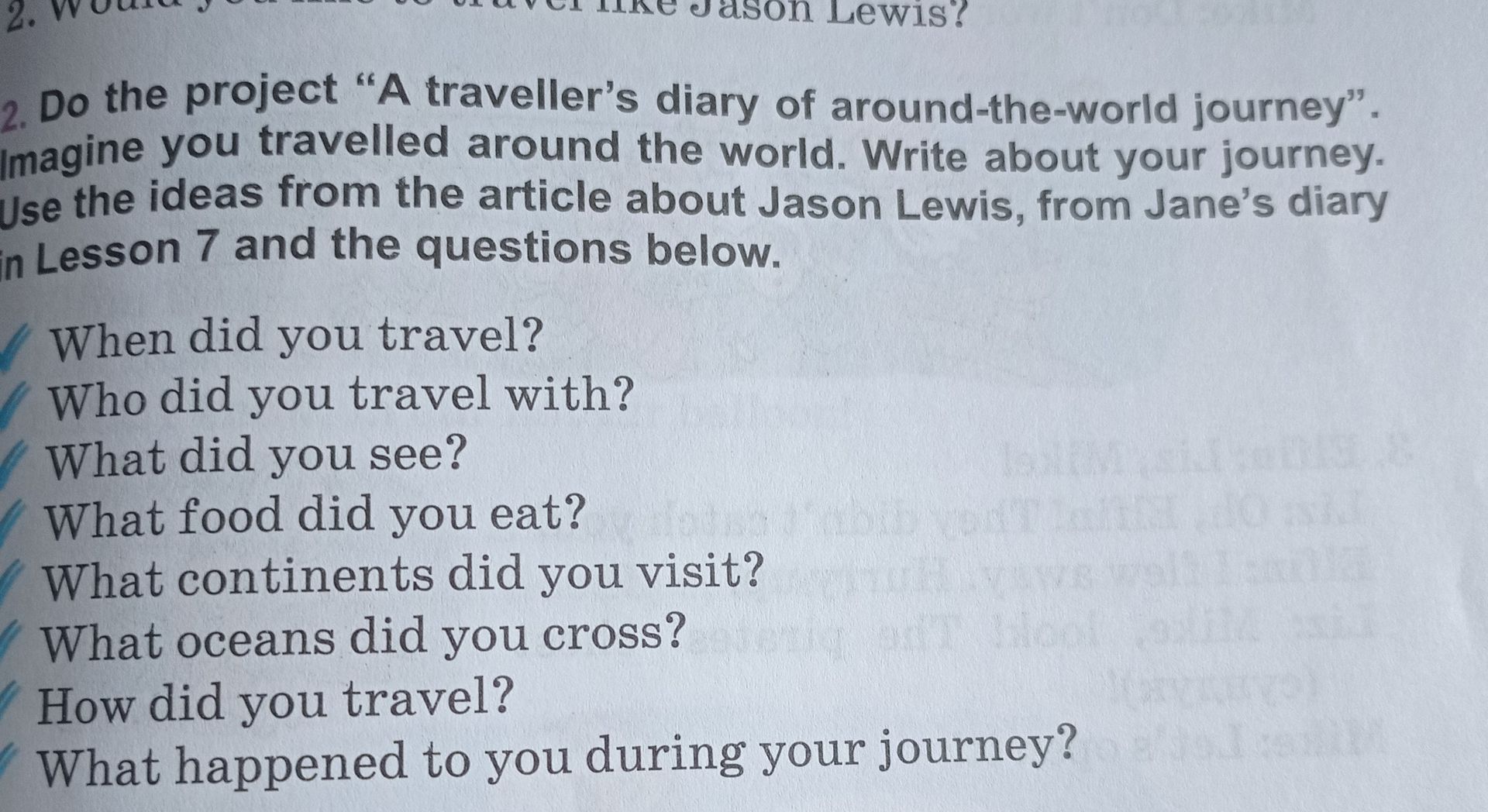 Фото задания: Do the project "A traveller's diary of around-the-world journey". Imagine you travelled around the world. Write about your…
