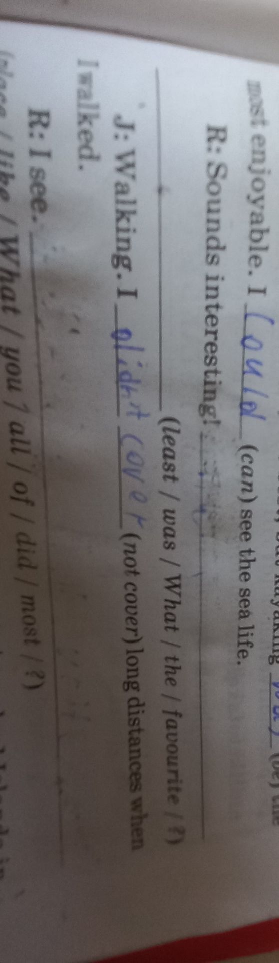 Фото задания: The user has provided text that appears to be an excerpt from an English language exercise, likely for students learning…