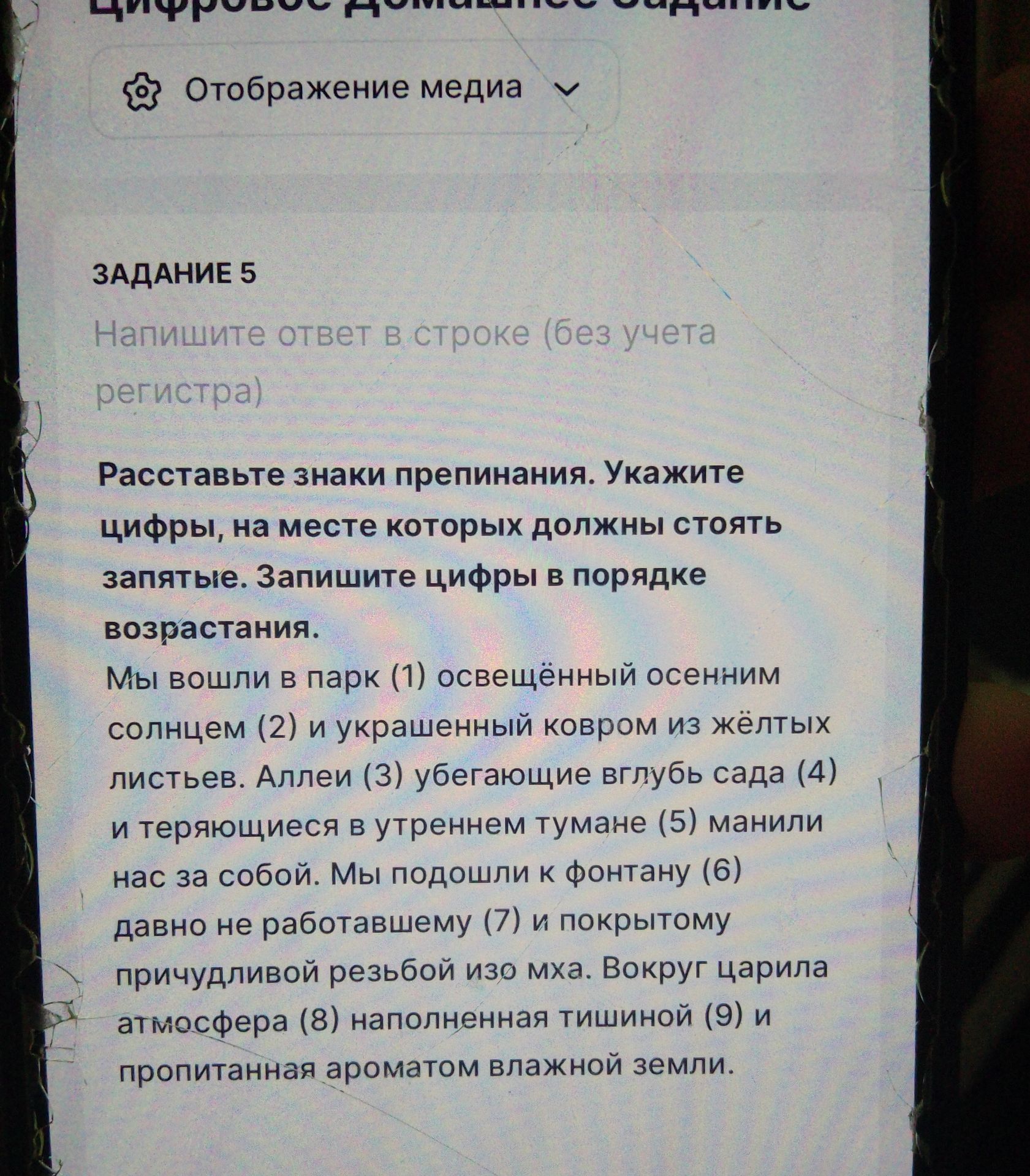 Фото задания: Расставьте знаки препинания. Укажите цифры, на месте которых должны стоять запятые. Запишите цифры в порядке возрастания.