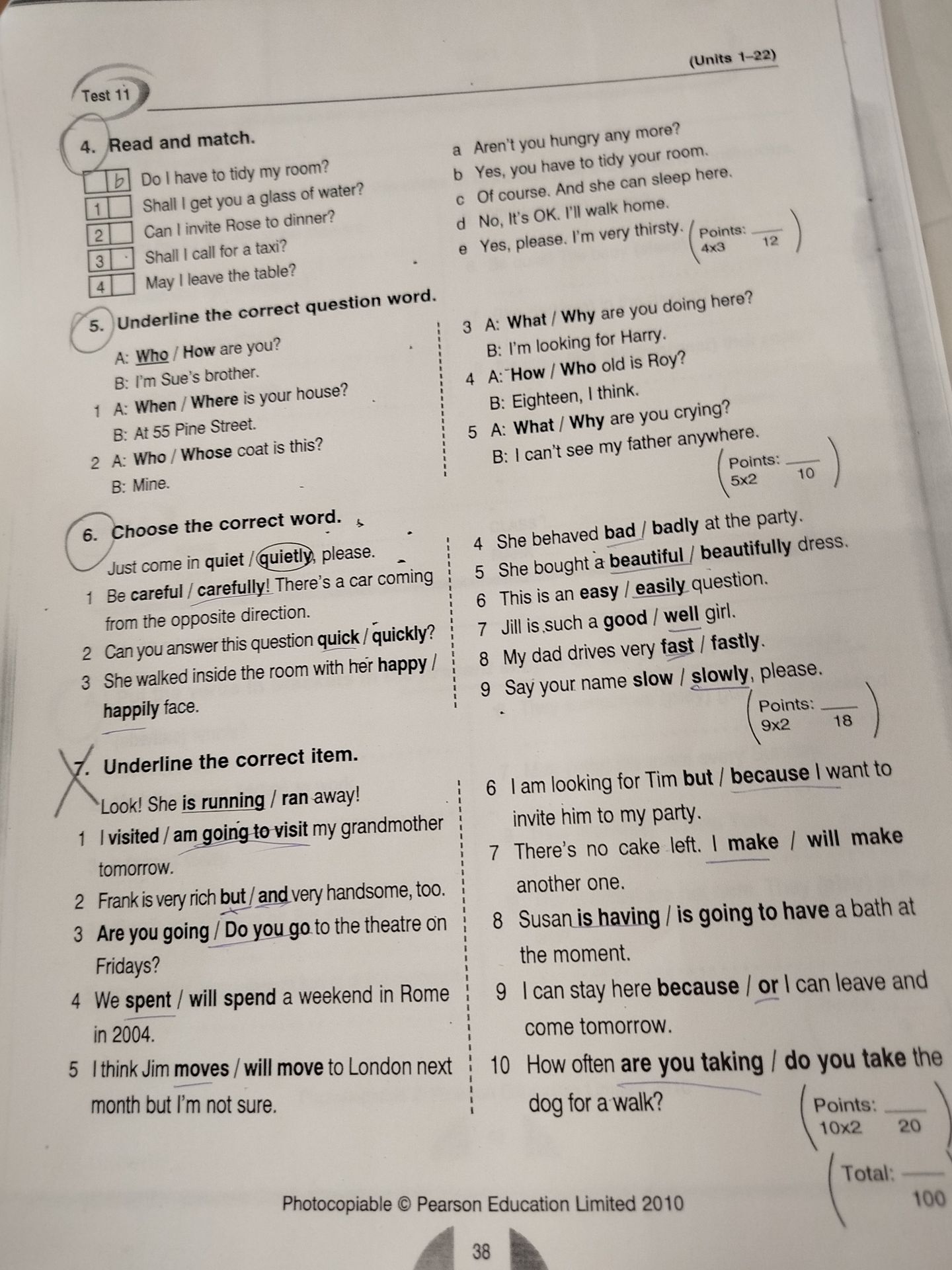 Фото задания: 5. Underline the correct question word.