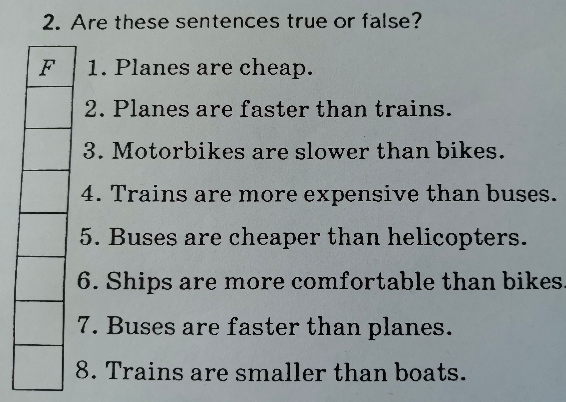 Фото задания: Are these sentences true or false?