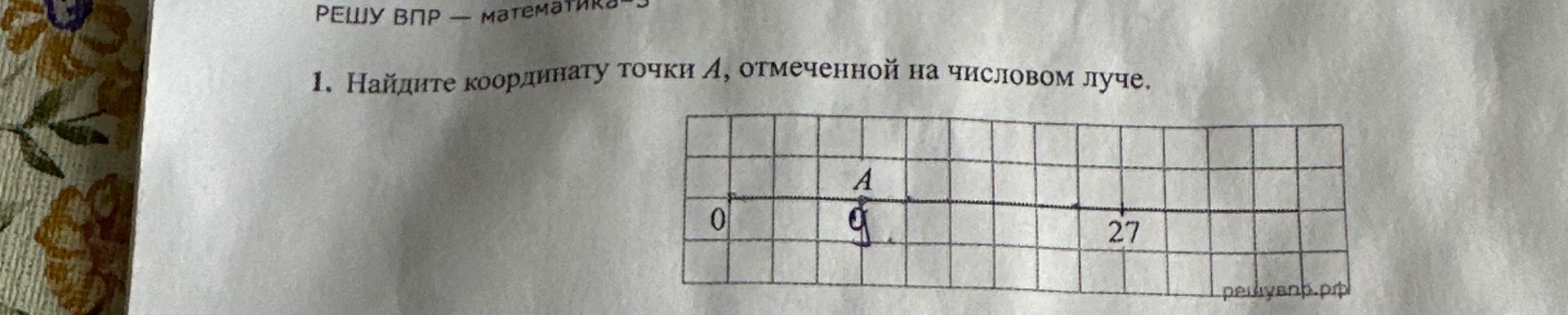 Фото задания: 1. Найдите координату точки А, отмеченной на числовом луче.