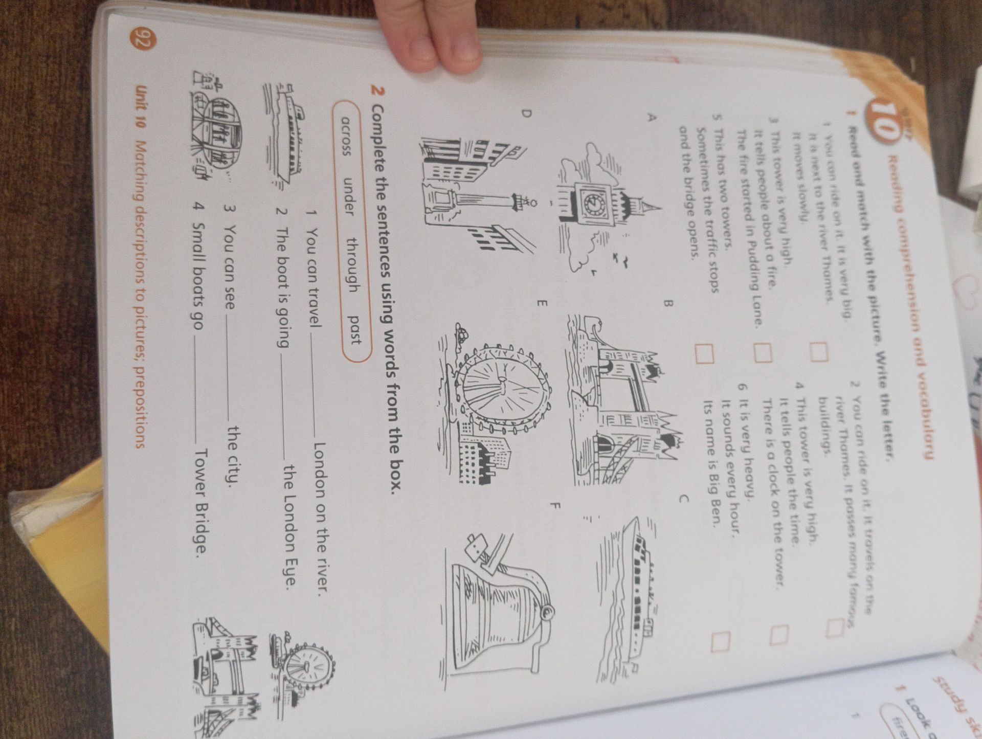 Фото задания: 1 Read and match with the picture. Write the letter.