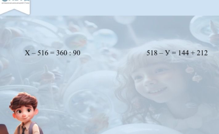 Фото задания: Solve the equation 518 - y = 144 + 212