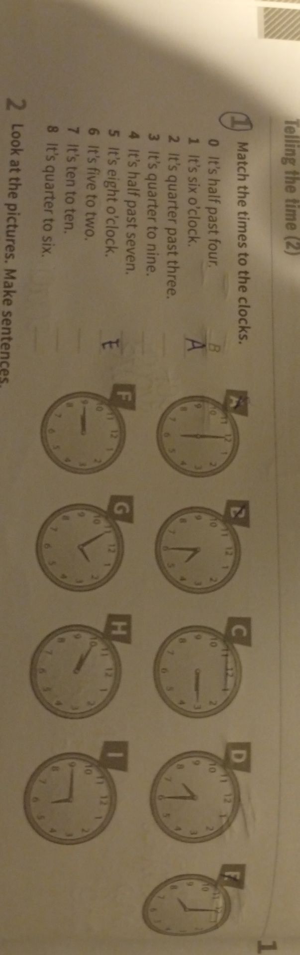 Фото задания: Look at the pictures. Make sentences